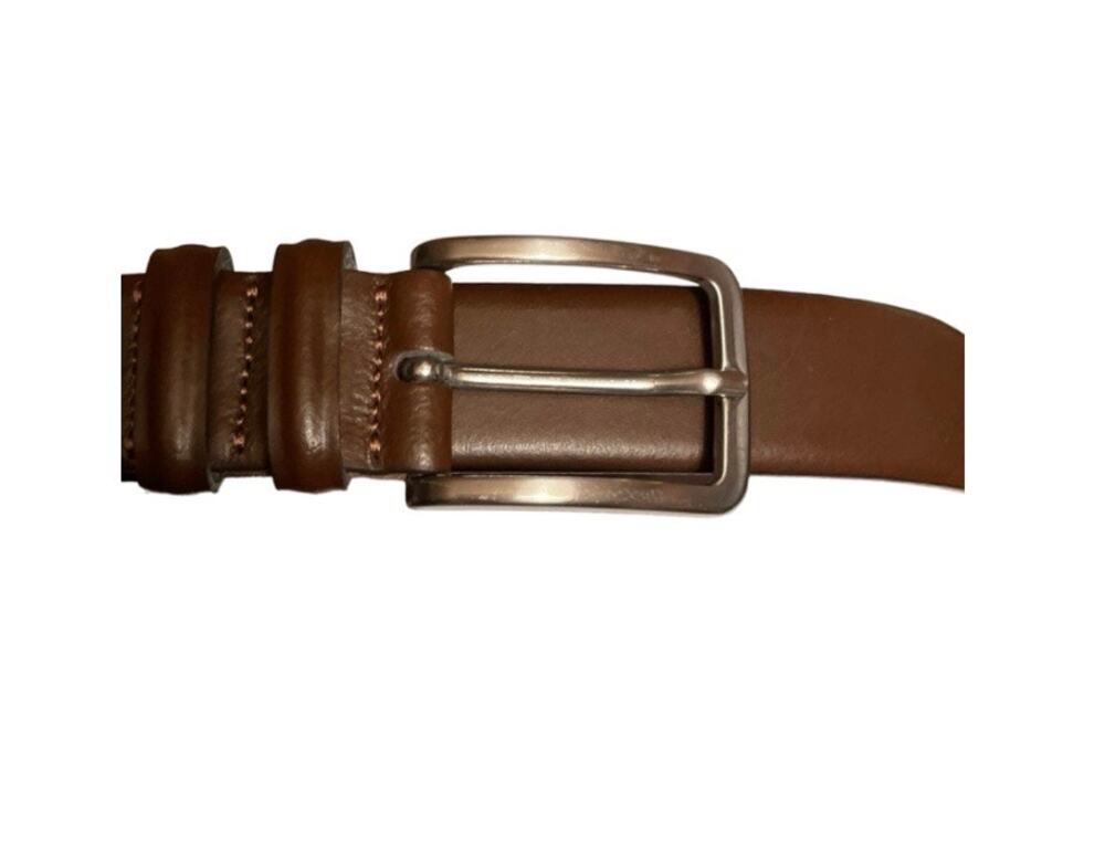 Men's Brown Leather Belt Size 42 Italian Made Massimo Dutti Work Casual Ware